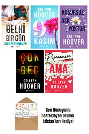 Colleen Hoover 5 Kitap Seti + Okuma Sticker'ları