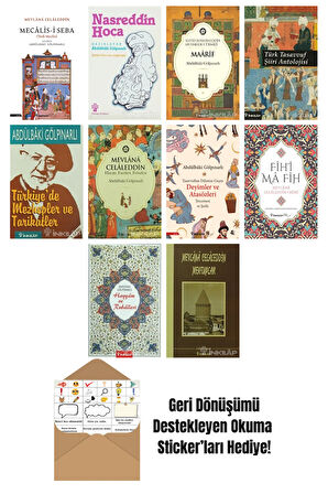 Abdülbaki Gölpınarlı 10 Kitap Seti + Okuma Sticker'ları