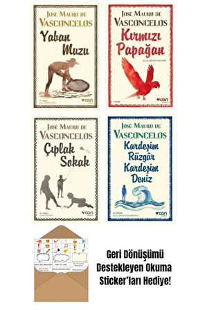 Jose Mauro De Vasconcelos 4 Kitap Set + Okuma Sticker'ları