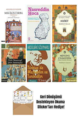 Abdülbaki Gölpınarlı 6 Kitap Seti + Okuma Sticker'ları