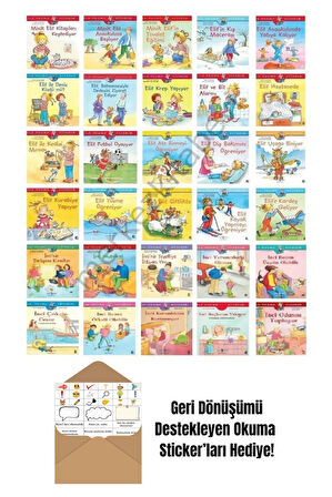 Okul Öncesi İlk Kitabım Inci Ve Elifin Maceraları Seti 30 Kitap + Okuma Sticker'ları