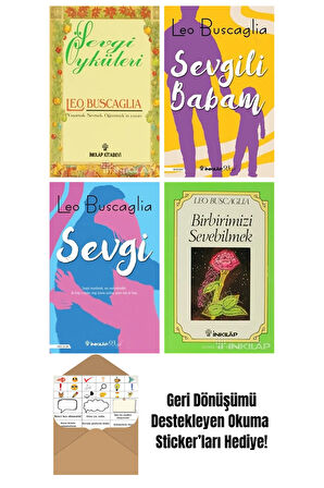 Leo Buscaglia 4 Kitap Seti + Okuma Sticker'ları
