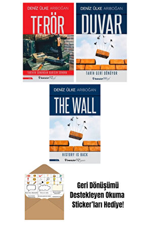 Deniz Ülke Arıboğan 3 Kitap Seti + Okuma Sticker'ları