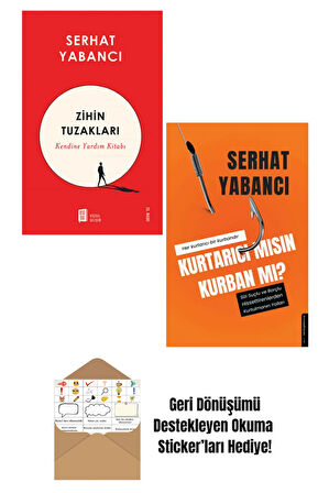 Serhat Yabancı 2 Kitap Set / Kutarıcı Mısın Kurban Mı?  + Okuma Sticker'ları