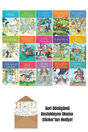 İş Bankası İngilizce Çocuk Klasikleri 15 Kitap Set + Okuma Sticker'ları