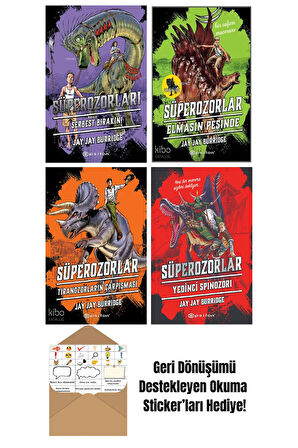 Jay Jay Burridge 4 Kitap Seti + Okuma Sticker'ları