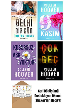 Colleen Hoover 4 Kitap Seti + Okuma Sticker'ları