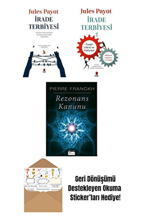 İrade Terbiyesi 1-2 + Rezonans Kanunu 3 Kitap Set + Okuma Sticker'ları