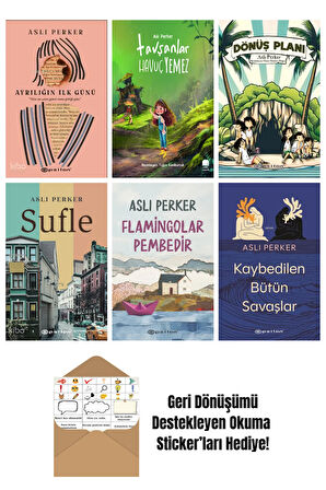 Aslı Perker 6 Kitap Seti + Okuma Sticker'ları