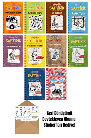 Jeff Kinney 10 Kitap Seti + Okuma Sticker'ları