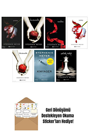 Stephenie Meyer 7 Kitap Seti + Okuma Sticker'ları