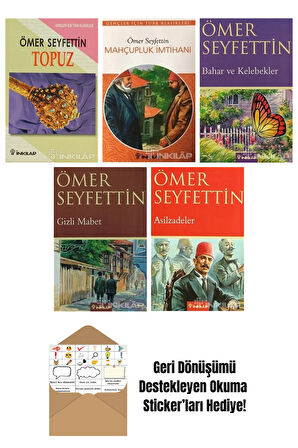 Ömer Seyfettin 5 Kitap Seti + Okuma Sticker'ları