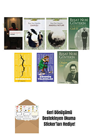 Reşat Nuri Güntekin 7 Kitap Seti + Okuma Sticker'ları