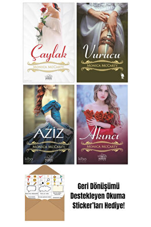 Monica McCarty 4 Kitap Seti + Okuma Sticker'ları