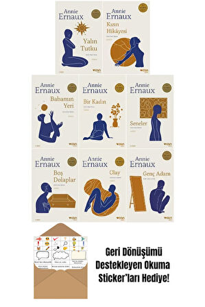 Annie Ernaux 8 Kitap Set + Okuma Sticker'ları