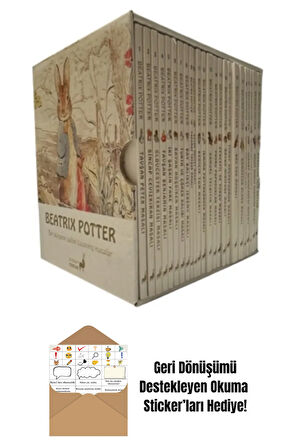 Beatrix Potter Masalları Kutulu Set - 24 Kitap Takım + Okuma Sticker'ları