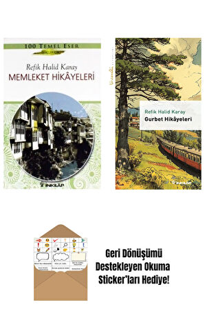 Refik Halid Karay 2 Kitap Seti + Okuma Sticker'ları