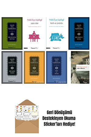 Halid Ziya Uşaklıgil 8 Kitap Seti + Okuma Sticker'ları