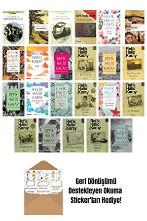 Refik Halid Karay 23 Kitap Seti + Okuma Sticker'ları