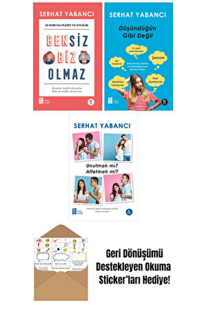 Serhat Yabancı 3 Kita Set / Bensiz Biz Olmaz - Düşündüğün Gibi Değil + Okuma Sticker'ları