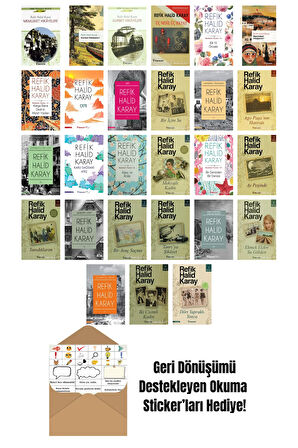Refik Halid Karay 27 Kitap Seti + Okuma Sticker'ları