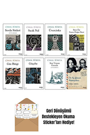 Cemal Süreya 8 Kitap Set + Okuma Sticker'ları
