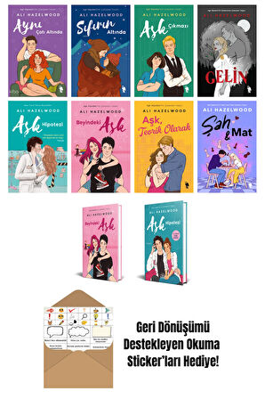 Ali Hazelwood 10 Kitap Seti + Okuma Sticker'ları