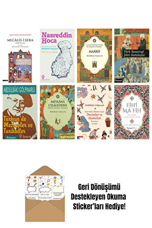 Abdülbaki Gölpınarlı 8 Kitap Seti + Okuma Sticker'ları