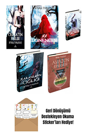 Büşra Toraman 5 Kitap Seti + Okuma Sticker'ları