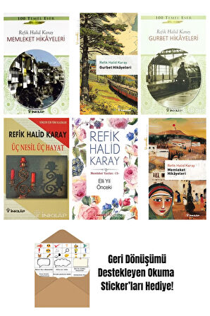 Refik Halid Karay 6 Kitap Seti + Okuma Sticker'ları