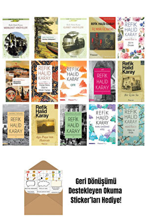 Refik Halid Karay 15 Kitap Seti + Okuma Sticker'ları