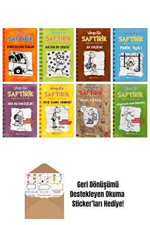 Jeff Kinney 8 Kitap Seti + Okuma Sticker'ları