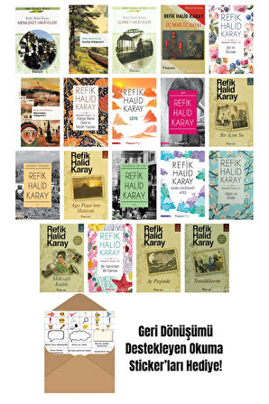 Refik Halid Karay 19 Kitap Seti + Okuma Sticker'ları