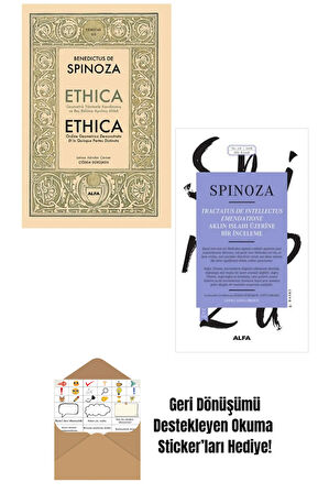 Benedictus De Spinoza 2 Kitap Set / Ethica - Aklın Islahı + Okuma Sticker'ları