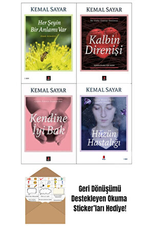 Kemal Sayar 4 Kitap Set Kendine İyi Bak + Okuma Sticker'ları