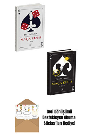 Maça Kızı 8 1. ve 2. Kitaplar Set - Dilara Pamuk (Ciltli) + Okuma Sticker'ları