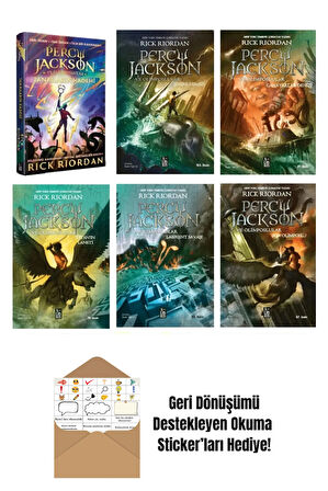 Percy Jackson ve Olimposlular 6 Kitap Set + Okuma Sticker'ları