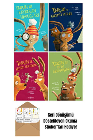 Tarçın Serisi 4 Kitap Set + Okuma Sticker'ları
