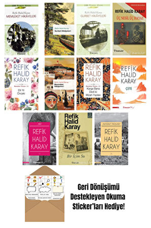 Refik Halid Karay 11 Kitap Seti + Okuma Sticker'ları