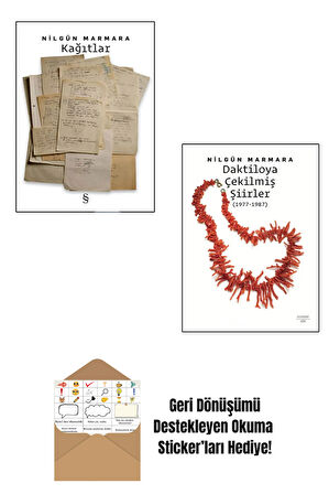 Nilgün Marmara - Kağıtlar - Daktiloya Çekilmiş Şiirler + Okuma Sticker'ları