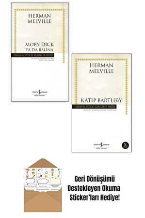 Herman Melville 2 Kitap Set + Okuma Sticker'ları