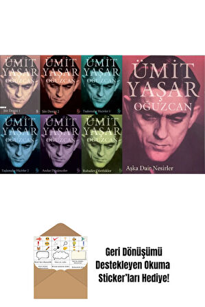 Ümit Yaşar Oğuzcan 7 Kitap Set Şiir Denizi 1-2 + Okuma Sticker'ları