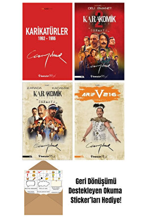 Cem Yılmaz Budan 4 Kitap Seti + Okuma Sticker'ları