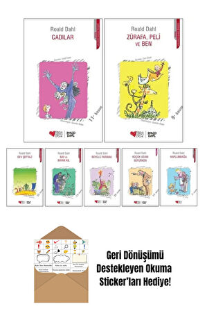 Roald Dahl 7 Kitap Set + Okuma Sticker'ları