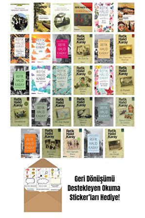 Refik Halid Karay 29 Kitap Seti + Okuma Sticker'ları