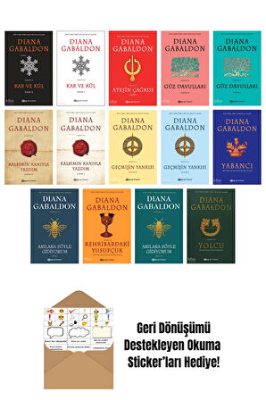 Diana Gabaldon 14 Kitap Seti + Okuma Sticker'ları