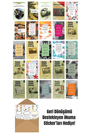 Refik Halid Karay 25 Kitap Seti + Okuma Sticker'ları