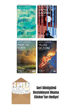 Jack London 4 Kitap Set + Okuma Sticker'ları