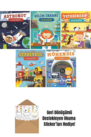 Astronot - Bilim İnsanı Olacağım + Okuma Sticker'ları