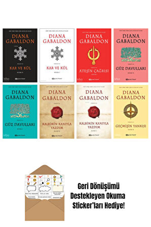 Diana Gabaldon 8 Kitap Seti + Okuma Sticker'ları